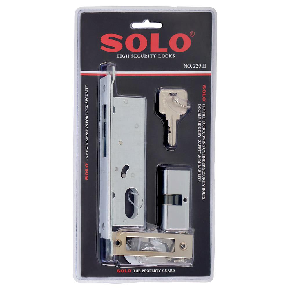 กุญแจบานเลื่อน SOLO 229H สีสเตนเลส
