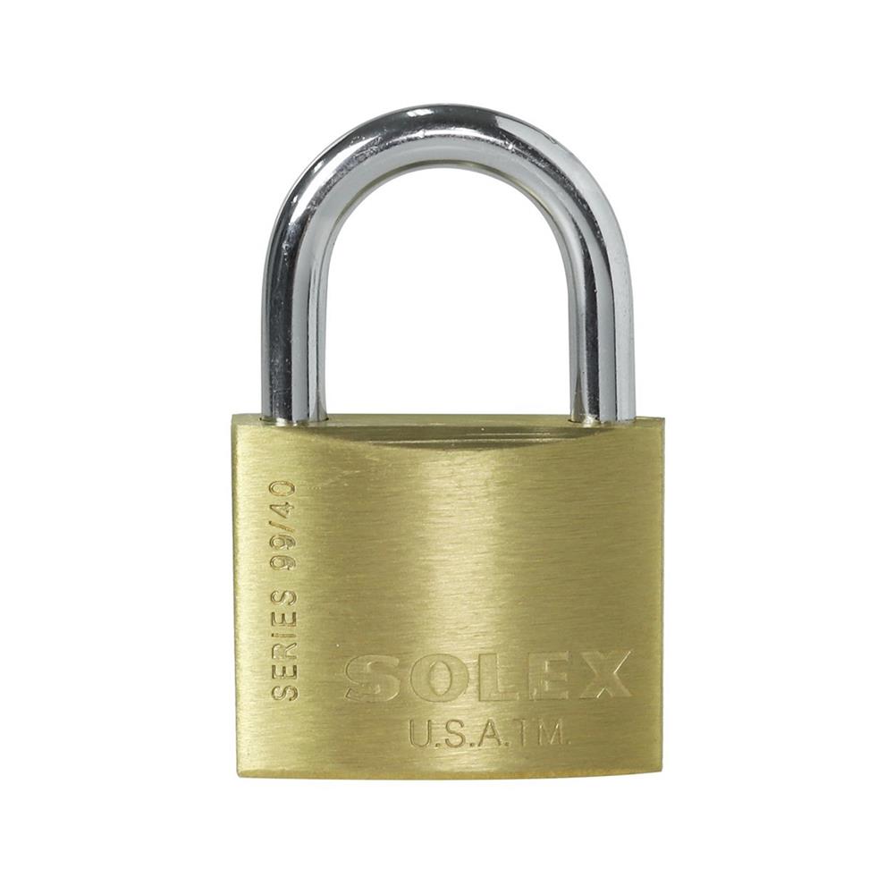 กุญแจสปริง SOLEX SL99 40 มม. สีทองเหลือง