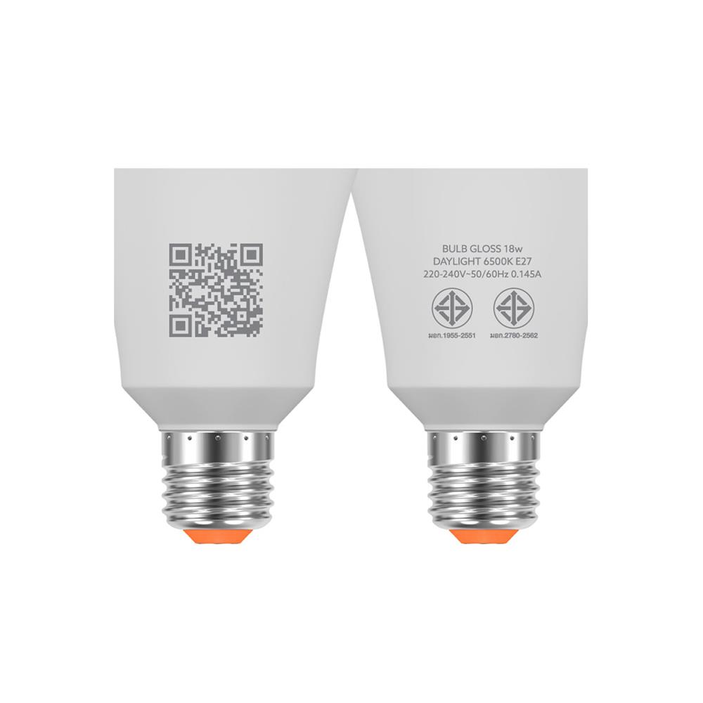 หลอด LED LAMPTAN BULB GLOSS 18 วัตต์ DAYLIGHT E27