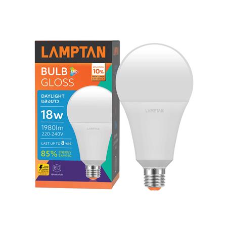 หลอด LED LAMPTAN BULB GLOSS 18 วัตต์ DAYLIGHT E27_1