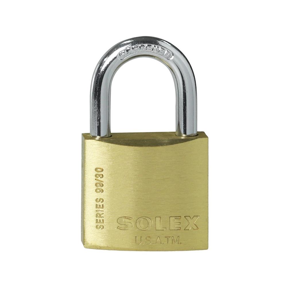 กุญแจสปริง SOLEX SL99 30 มม. สีทองเหลือง