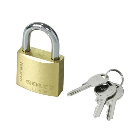 กุญแจสปริง SOLEX SL99 30 มม. สีทองเหลือง