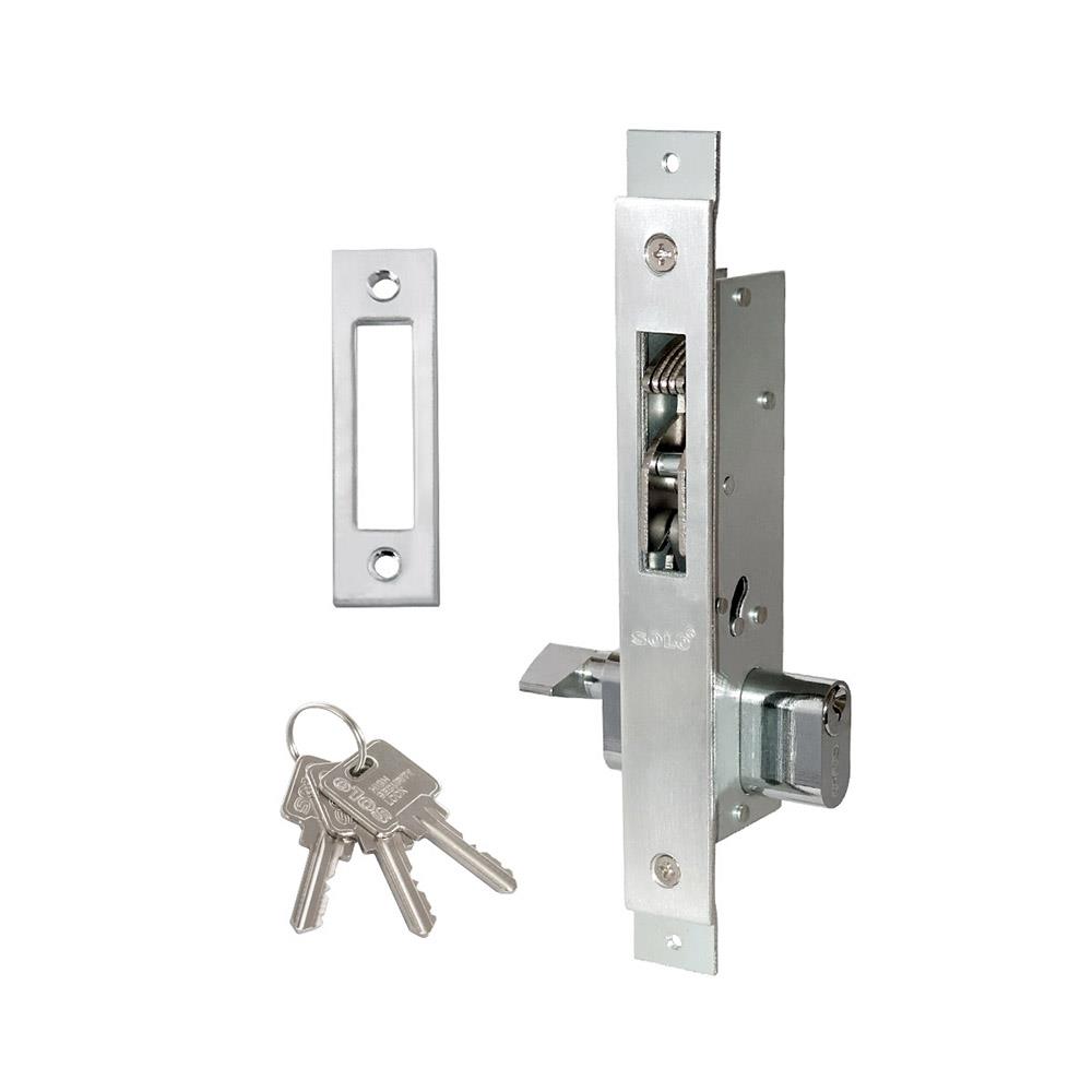 กุญแจบานเลื่อน SOLO 129H สีสเตนเลส