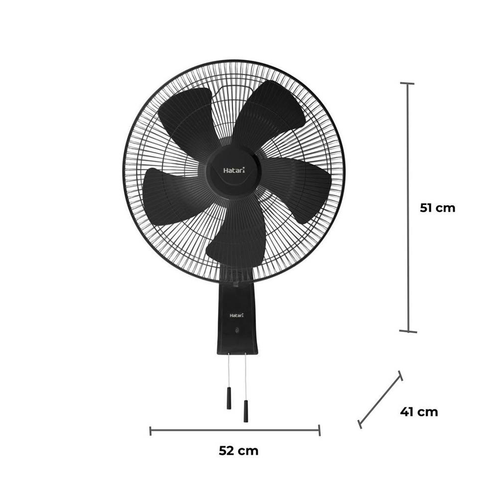 พัดลมติดผนัง 18 นิ้ว HATARI IW18M1 สีดำ