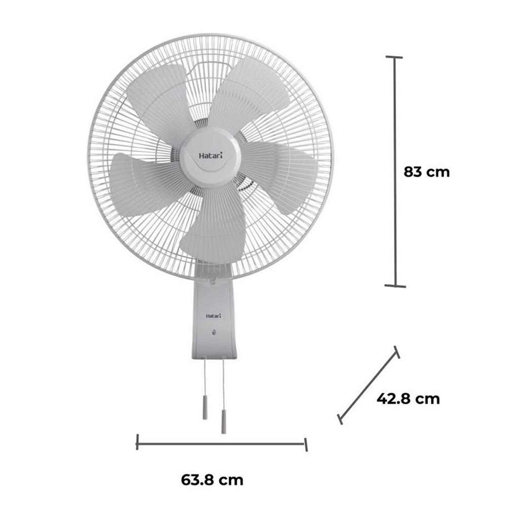 พัดลมติดผนัง 22 นิ้ว HATARI IW22M1 สีเทา