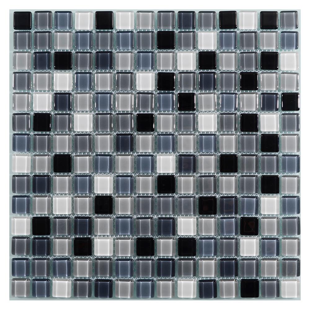 โมเสคแก้ว 30x30 ซม. TARA คละลายไลท์แบล็ค