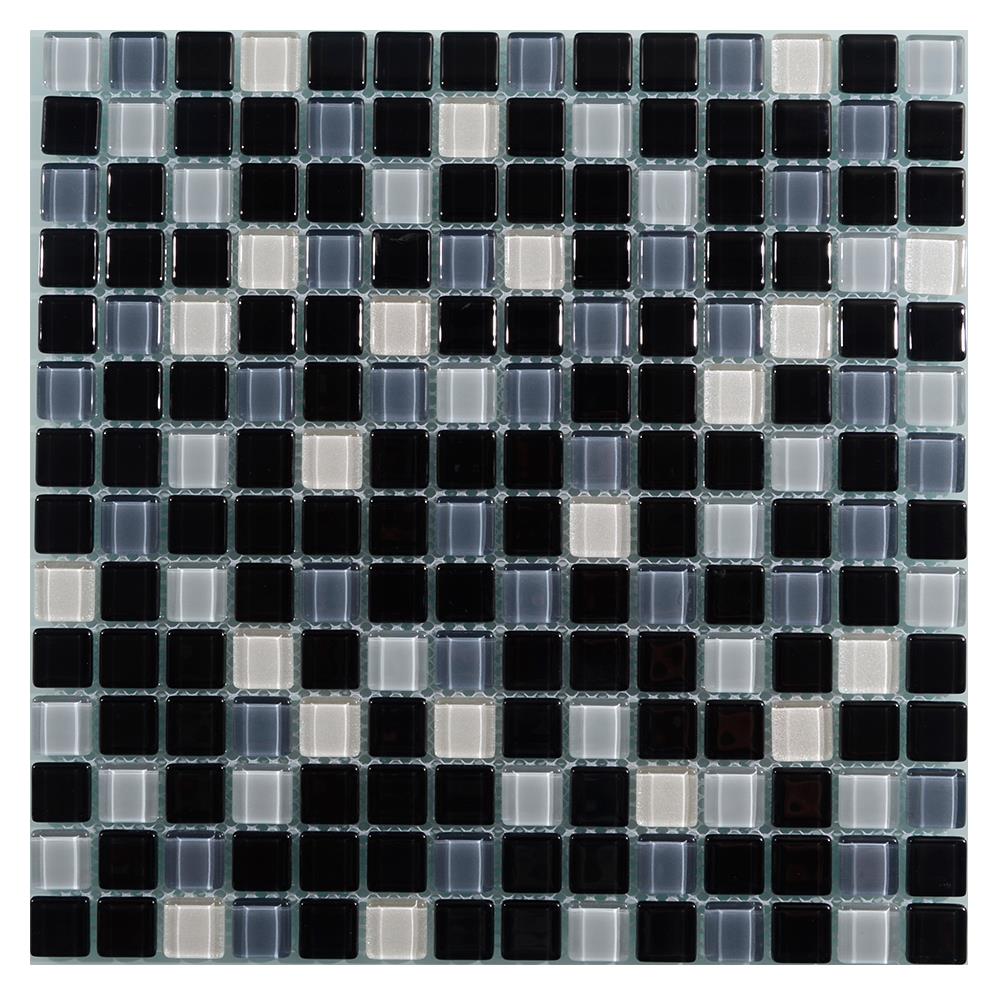 โมเสคแก้ว 30x30 ซม. TARA คละลายมิกซ์แบล็ค