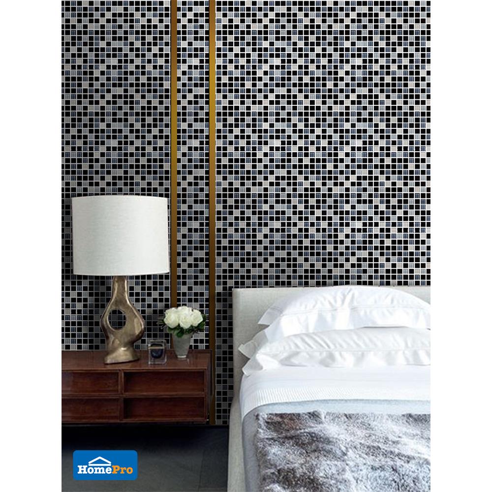 โมเสคแก้ว 30x30 ซม. TARA คละลายมิกซ์แบล็ค