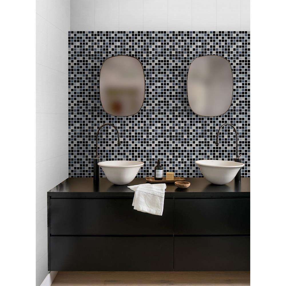 โมเสคแก้ว 30x30 ซม. TARA คละลายมิกซ์แบล็ค