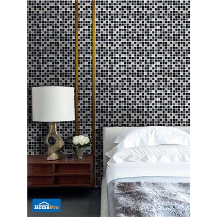 โมเสคแก้ว 30x30 ซม. TARA คละลายมิกซ์แบล็ค_2