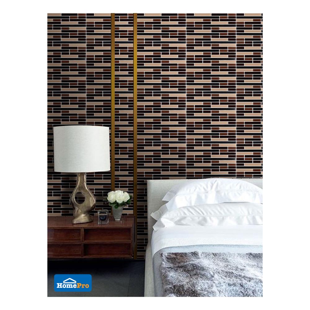 โมเสคแก้ว 30x30 ซม. มิกส์บราวน์