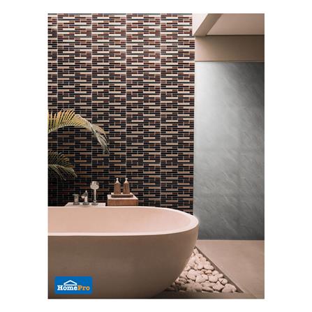 โมเสคแก้ว 30x30 ซม. มิกส์บราวน์_3