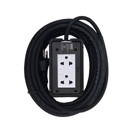 บล็อกยาง 2x4 พร้อมสาย VCT3x1.5 2 ช่อง UNIC E2-3 10 เมตร สีเทา_0