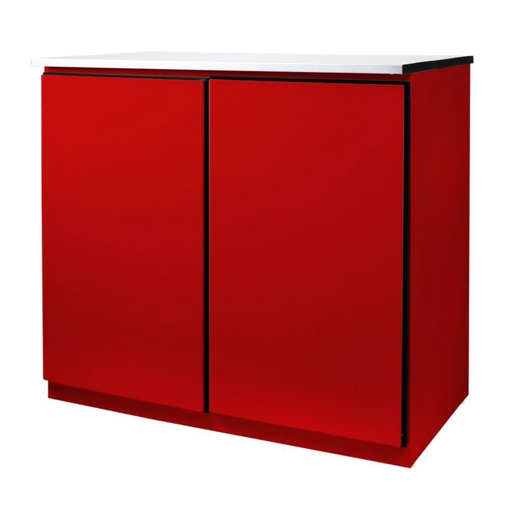 ตู้เหล็กบานเปิดทึบ KIOSK DB-201 สีแดง