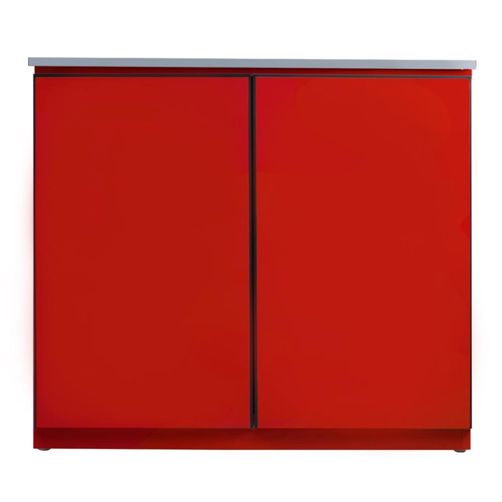 ตู้เหล็กบานเปิดทึบ KIOSK DB-201 สีแดง