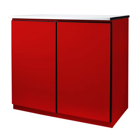 ตู้เหล็กบานเปิดทึบ KIOSK DB-201 สีแดง