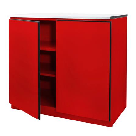 ตู้เหล็กบานเปิดทึบ KIOSK DB-201 สีแดง_2