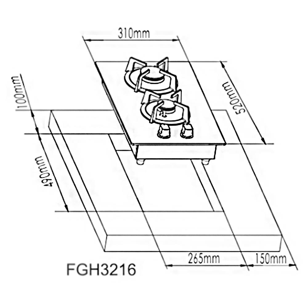 เตาฝังแก๊ส FRANKE FGH 3216 31 ซม.