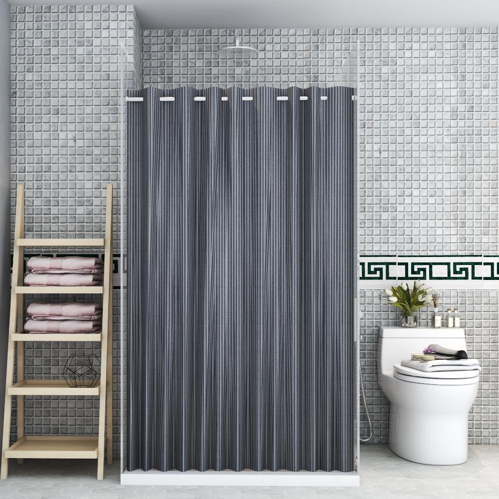 ม่านห้องน้ำ POLYESTER  MOYA ST20-Grey 180x180ซม.