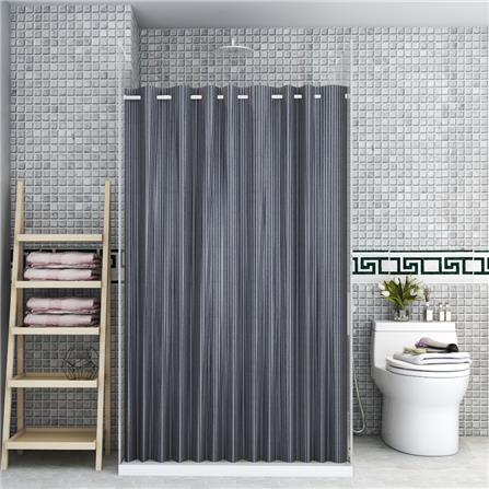ม่านห้องน้ำ POLYESTER  MOYA ST20-Grey 180x180ซม._3