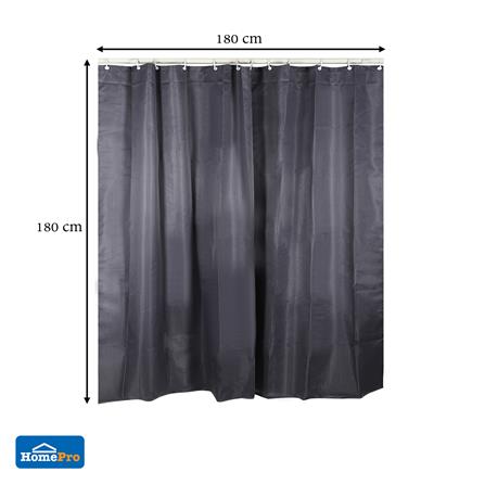 ม่านห้องน้ำ POLYESTER  MOYA ST20-Grey 180x180ซม._5