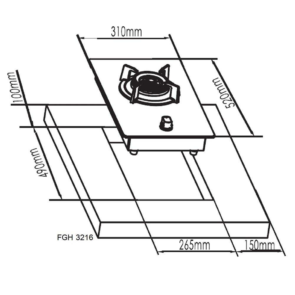 เตาฝังแก๊ส FRANKE FGH 3116 31 ซม.