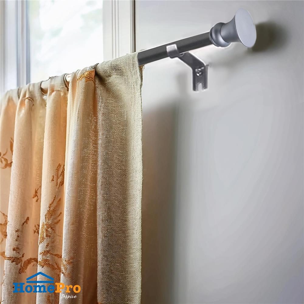 รางเหล็ก HOME LIVING STYLE EGYPTIAN ยืดหด 180-310 ซม. สีเงินรมดำ