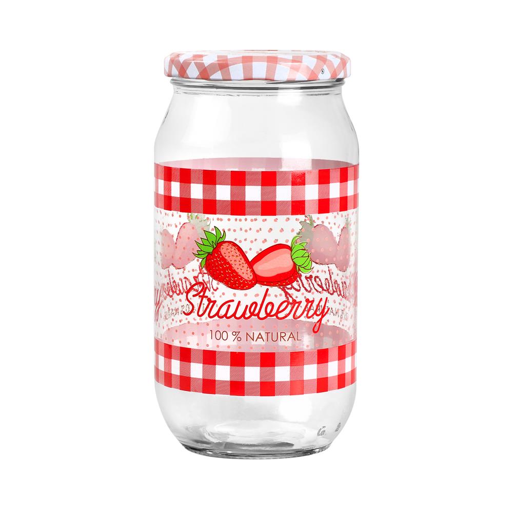 ขวดโหลแก้ว สตรอว์เบอร์รี 1ลิตร