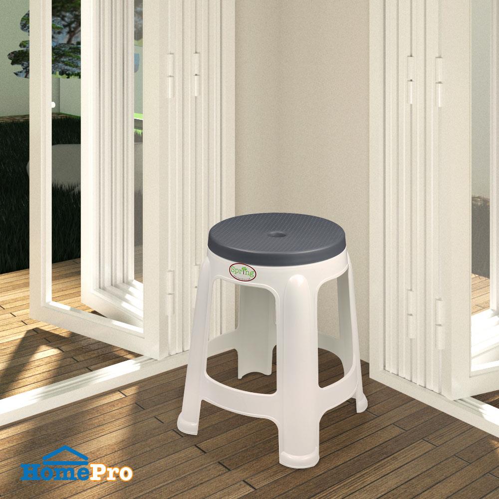 เก้าอี้พลาสติก SPRING BEST CHAIR สี CHARCOAL