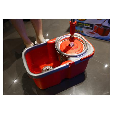 ชุดอุปกรณ์ถังปั่นพร้อมไม้ม็อบ POLY-BRITE HURRICANE สีแดง_6