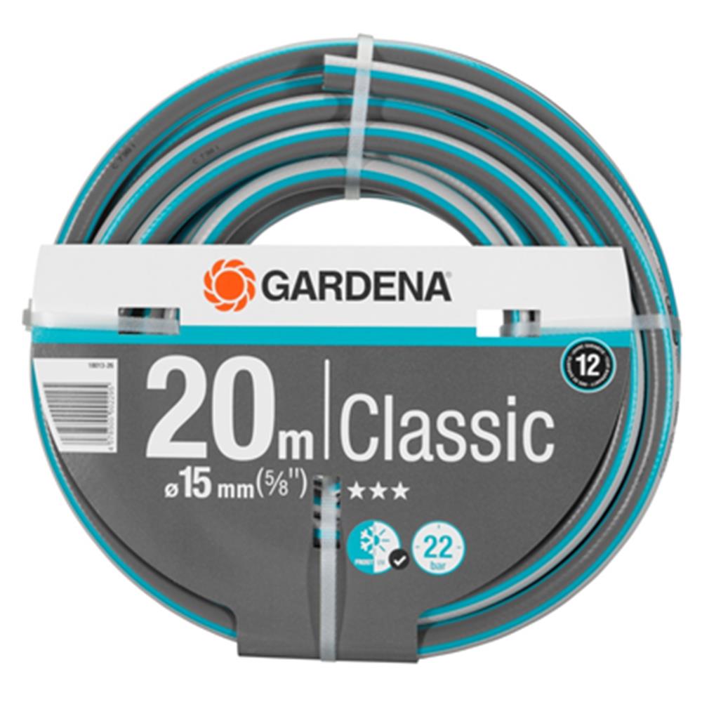 สายยางม้วน PVC ใยแก้ว GARDENA 18013-26 5/8 นิ้วX20เมตร สีฟ้า