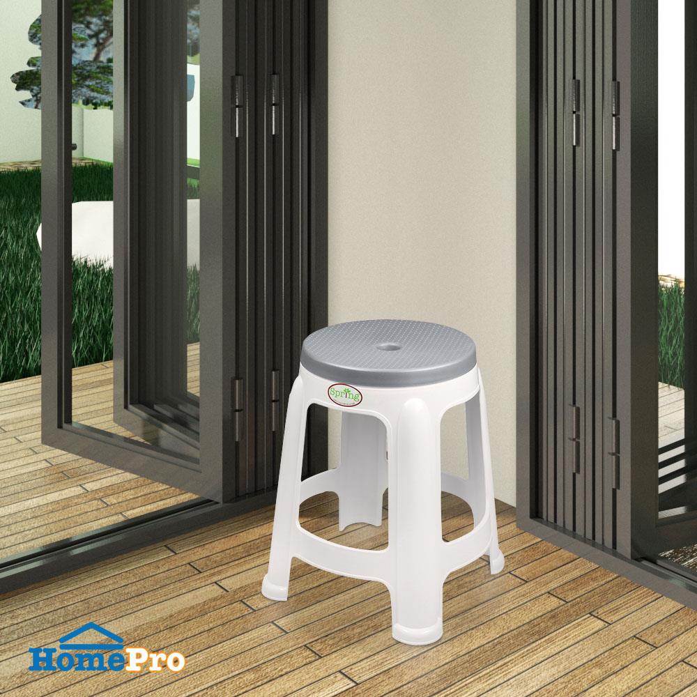 เก้าอี้พลาสติก SPRING BEST CHAIR สีเทา