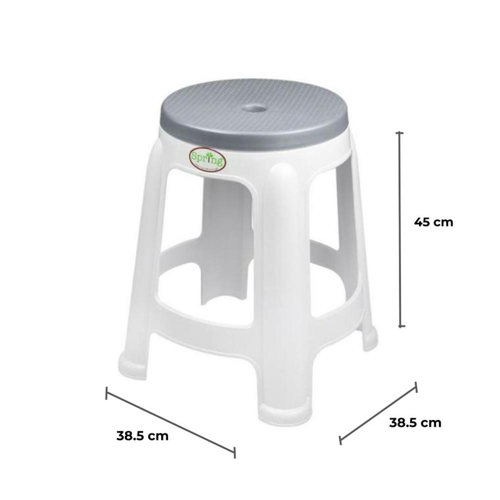 เก้าอี้พลาสติก SPRING BEST CHAIR สีเทา