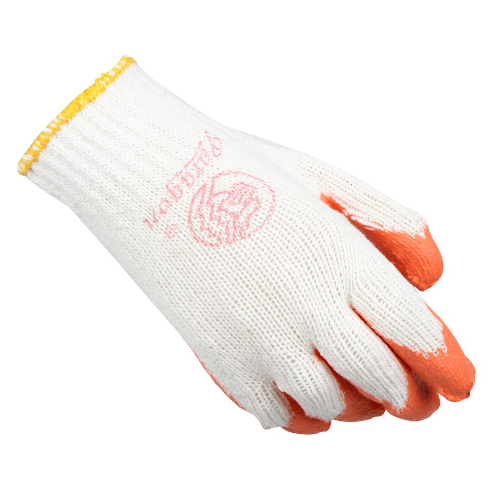 ถุงมือถักเคลือบยางธรรมชาติ กันลื่น PARAGON สีส้ม