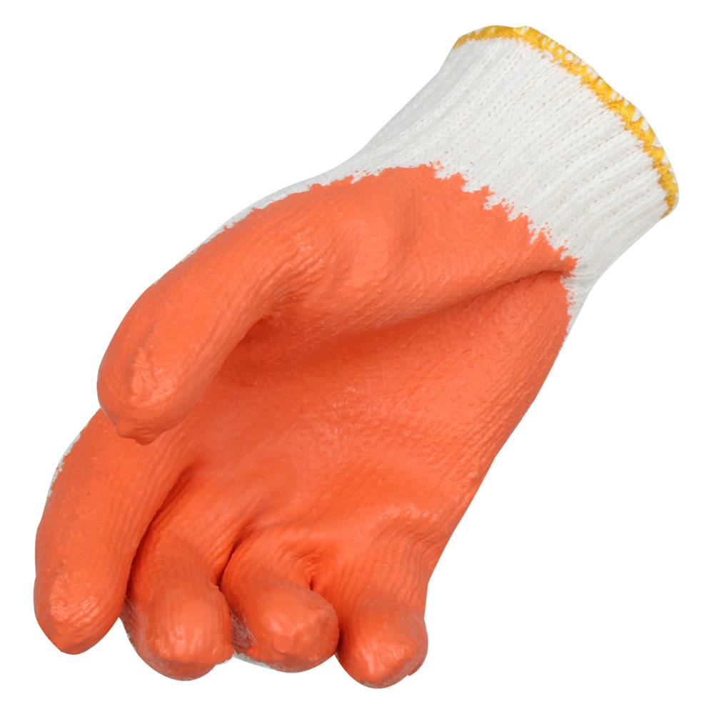 ถุงมือถักเคลือบยางธรรมชาติ กันลื่น PARAGON สีส้ม