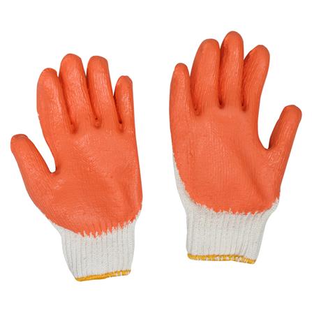 ถุงมือถักเคลือบยางธรรมชาติ กันลื่น PARAGON สีส้ม_1