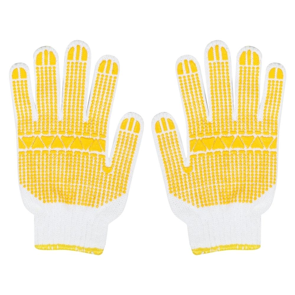 ถุงมือถักกันลื่น PARAGON สีขาว/สีเหลือง