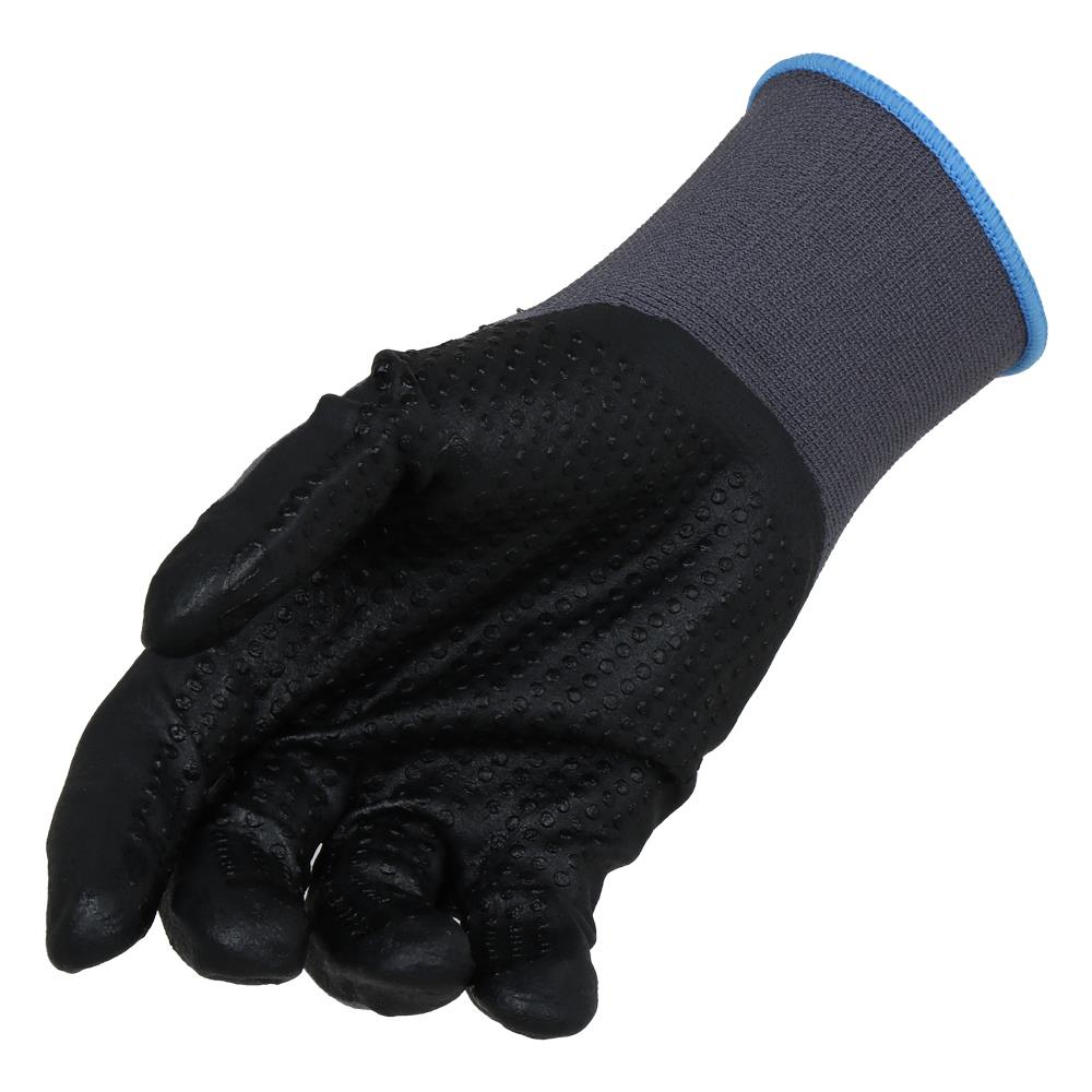 ถุงมือถักเคลือบไมโครโฟมไนไตร MICROTEX สีดำ/สีเทา