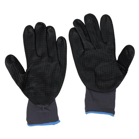 ถุงมือถักเคลือบไมโครโฟมไนไตร MICROTEX สีดำ/สีเทา_1