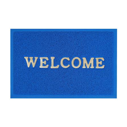 พรมเช็ดเท้าดักฝุ่น ME LIVING WELCOME 40X60 ซม. สีน้ำเงิน_0