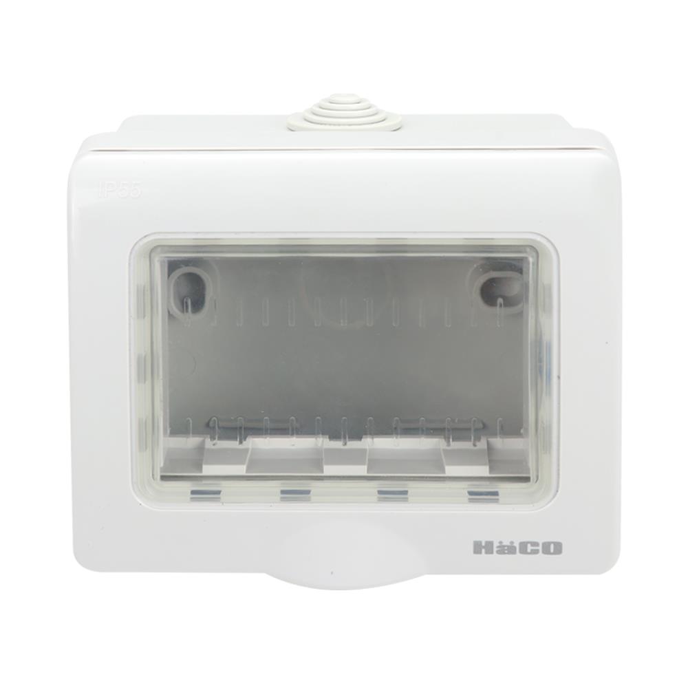 หน้ากากกันน้ำ HACO 3 ช่อง AP-W222R/S สีเทา