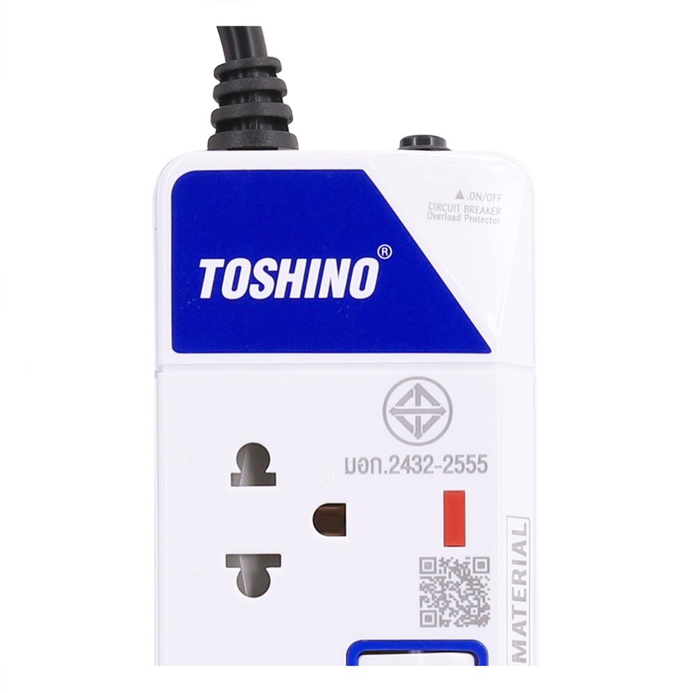 รางปลั๊กไฟ 4 ช่อง 4 สวิตซ์ TOSHINO ET-914 3 ม.