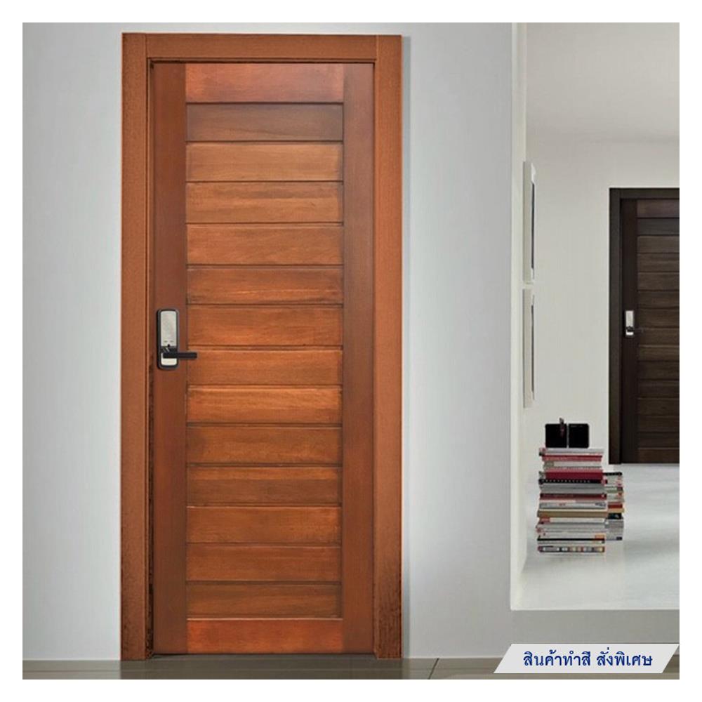 ประตูไม้เรดวูด N999 โมเดิร์น 80X200 ซม. สีธรรมชาติ
