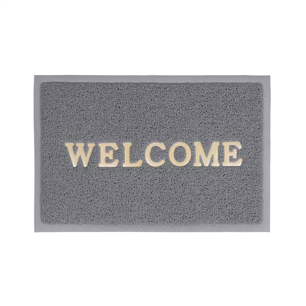 พรมเช็ดเท้าดักฝุ่น ME LIVING WELCOME 40X60 ซม. สีเทา_1