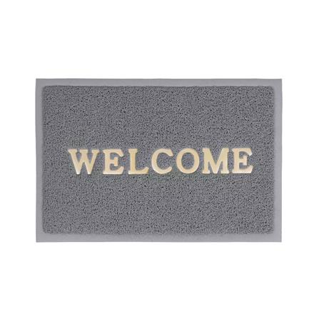 พรมเช็ดเท้าดักฝุ่น ME LIVING WELCOME 40X60 ซม. สีเทา_0