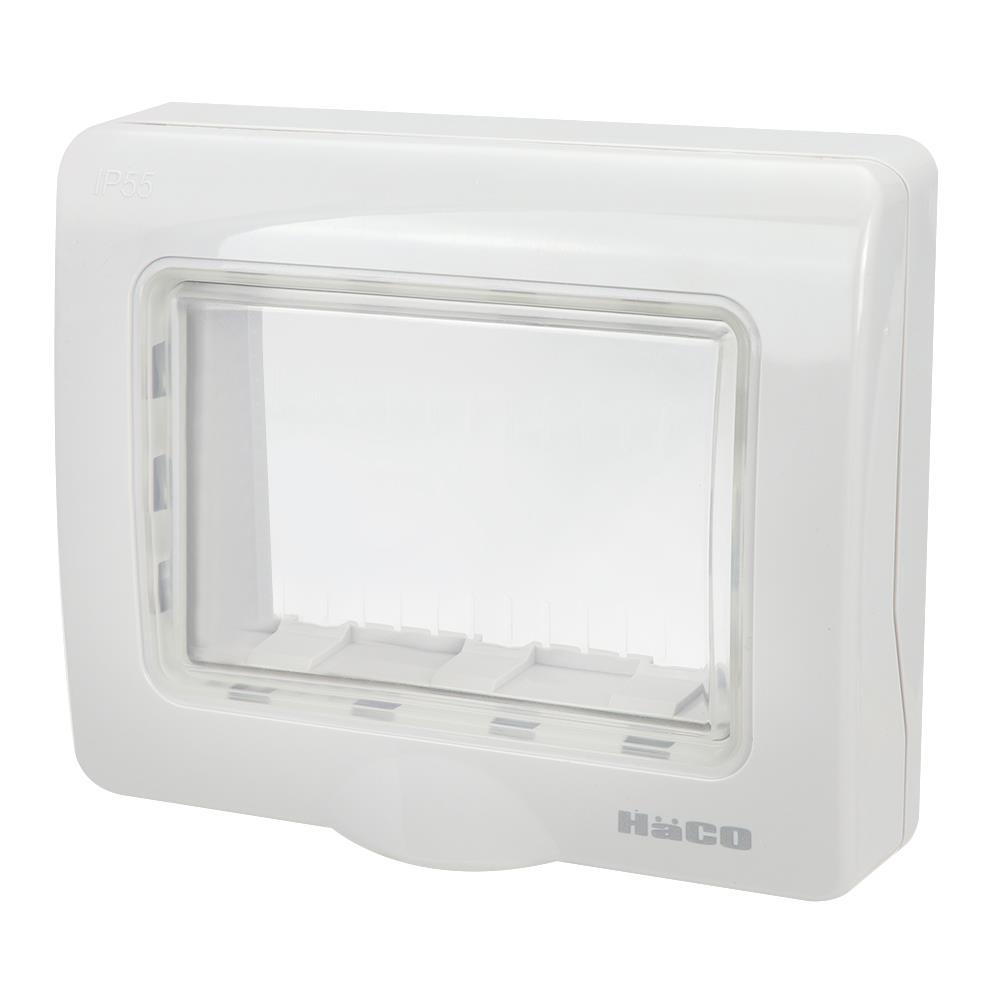 หน้ากากกันน้ำ HACO 3 ช่อง AP-W222R-GY สีเทา