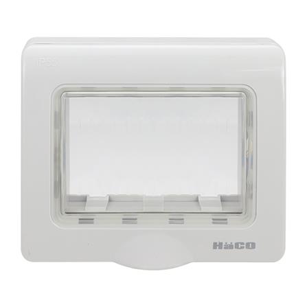 หน้ากากกันน้ำ HACO 3 ช่อง AP-W222R-GY สีเทา