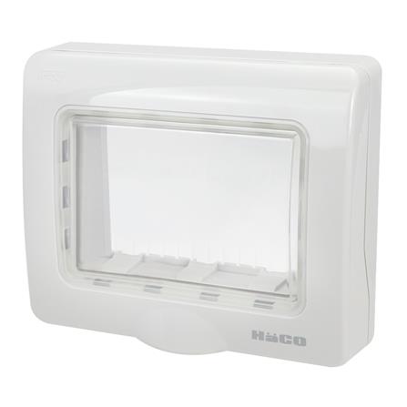 หน้ากากกันน้ำ HACO 3 ช่อง AP-W222R-GY สีเทา_1