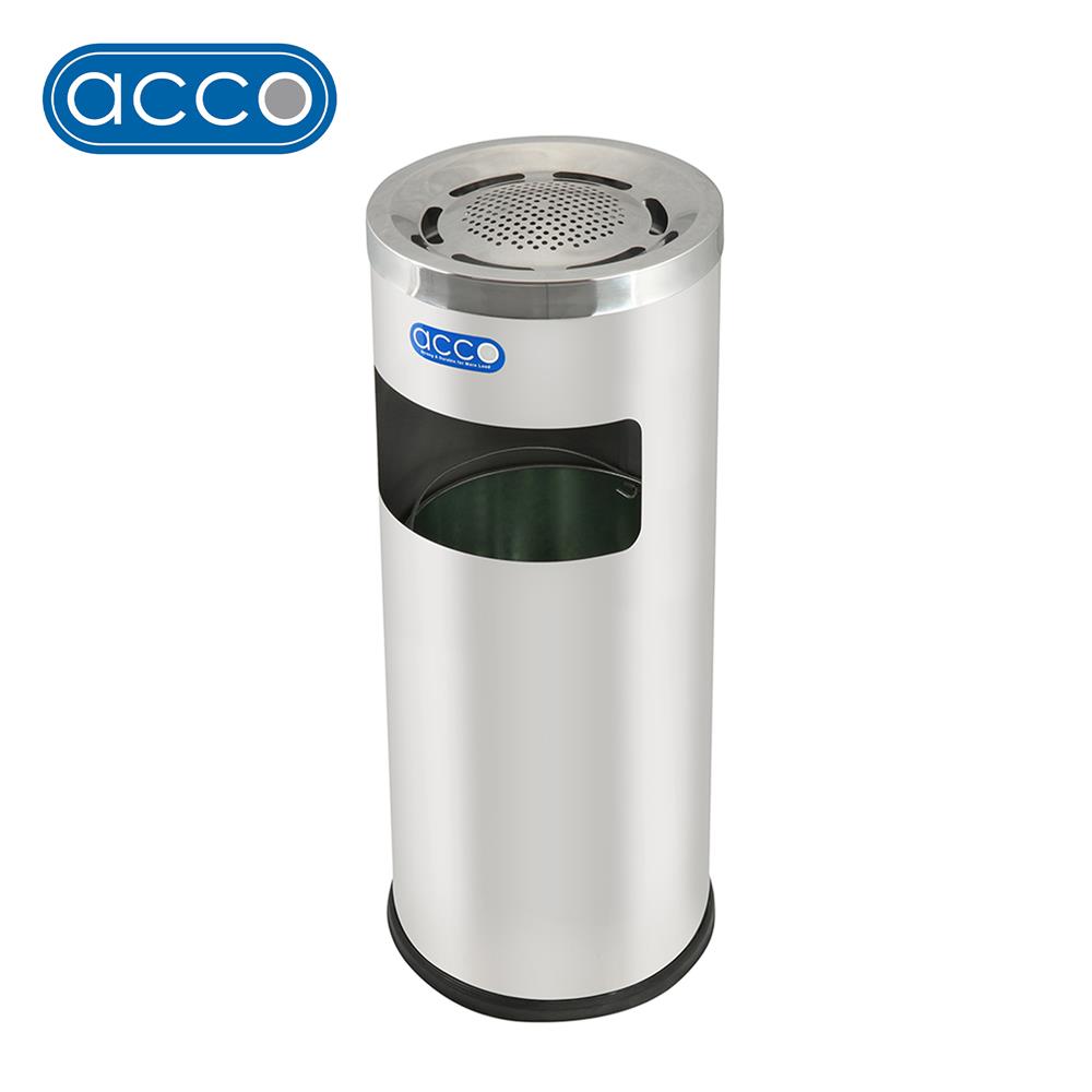 ถังขยะกลม ACCO ML-HM9430B ขนาด 12L สีเงิน