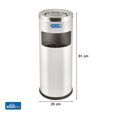 ถังขยะกลม ACCO ML-HM9430B ขนาด 12L สีเงิน_5